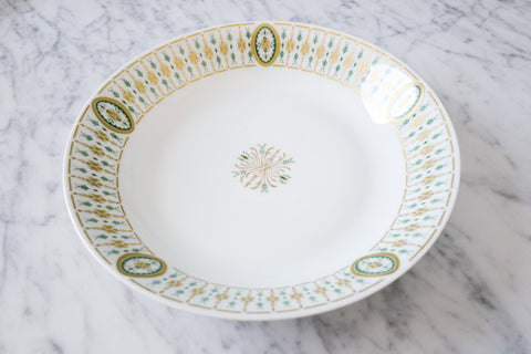 Green & Gold Leaves Soup Plate