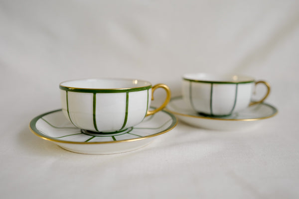 Art Déco Design Cup & Saucer (Set of 2)