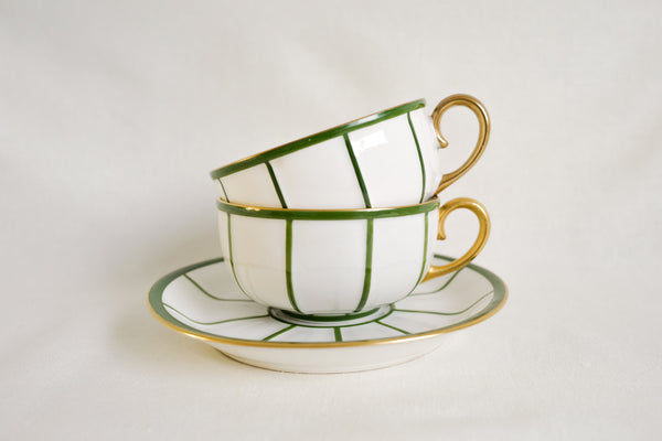 Art Déco Design Cup & Saucer (Set of 2)