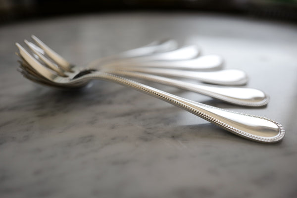 Pearl Silver Plated Cake Fork (Set of 6)