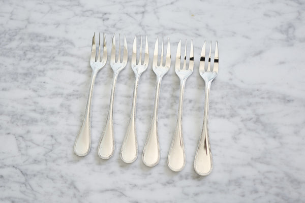 Pearl Silver Plated Cake Fork (Set of 6)