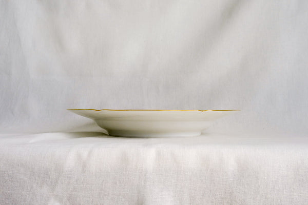 Scalloped Gold Rimmed Soup Plate