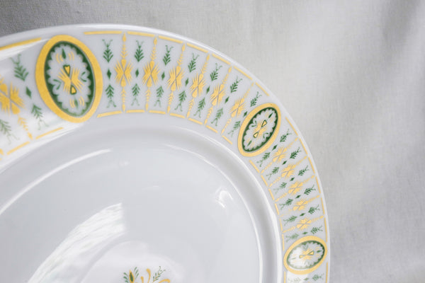 Green & Gold Leaves Salad Plate