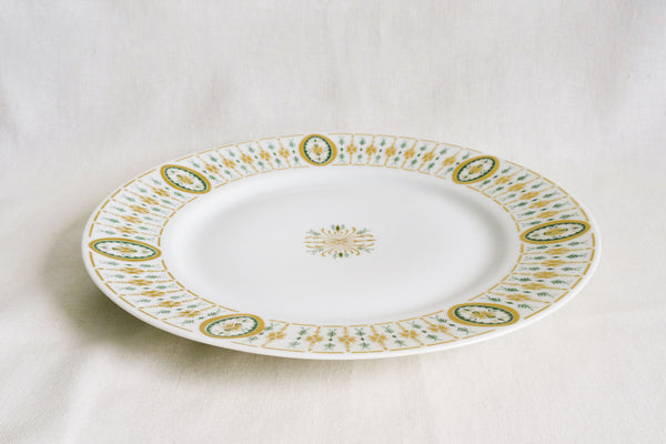 Green & Gold Leaves Salad Plate