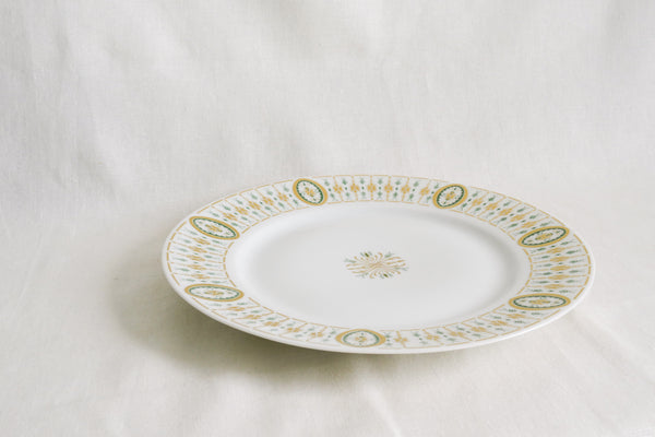Green & Gold Leaves Salad Plate