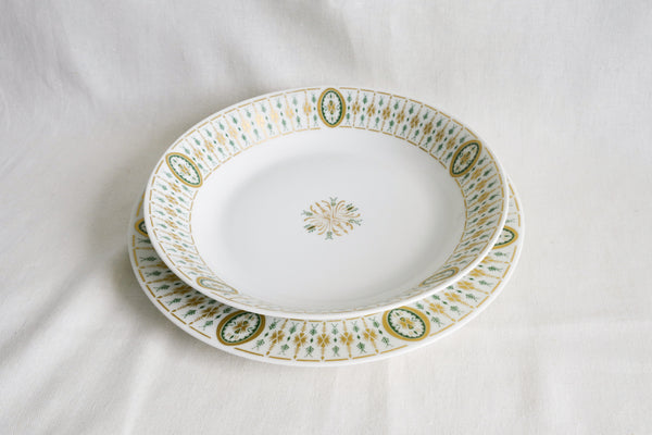 Green & Gold Leaves Salad Plate