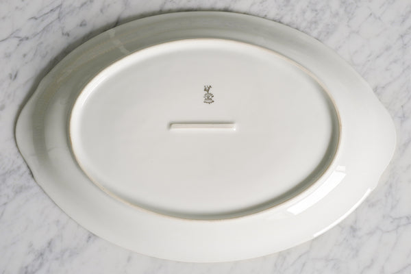 Incrustation Gold Rimmed Oval Serving Platter