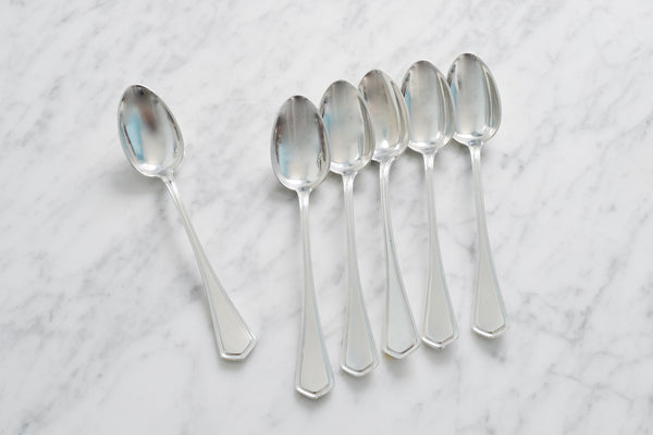 Silver Plated Angled Dessert Spoon (Set of 6)