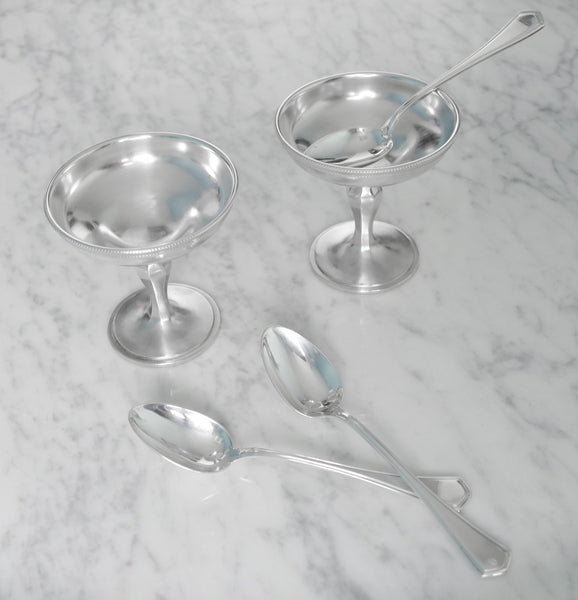 Silver Plated Angled Dessert Spoon (Set of 6)