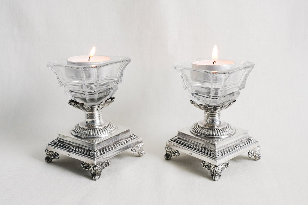 Silver & Crystal Serving bowl (Set of 2)