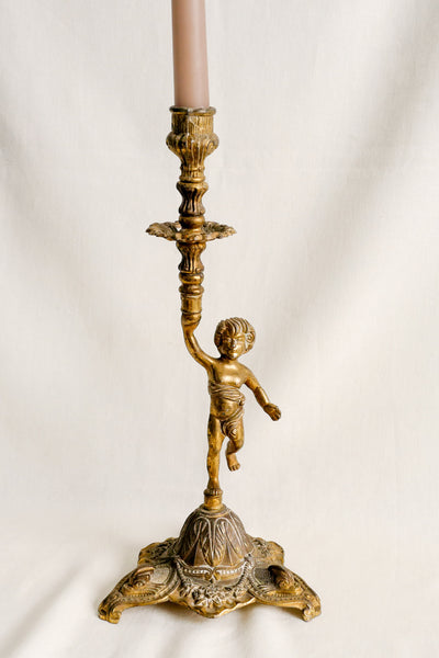 Brass Enfant Candle Holder