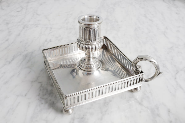 Silver Plated Square Candle Holder