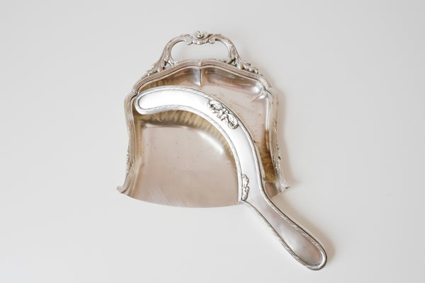 Silver Plated Crumb Tray & Brush