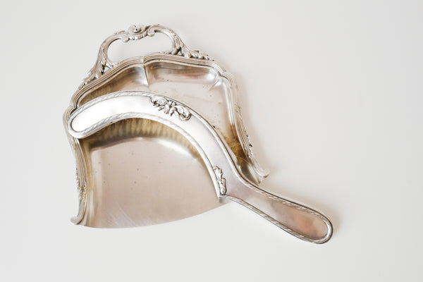 Silver Plated Crumb Tray & Brush