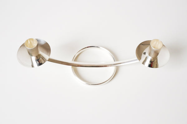 Silver Plated Double Candle holder