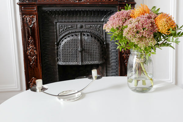Silver Plated Double Candle holder
