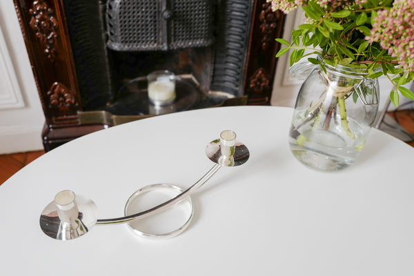 Silver Plated Double Candle holder