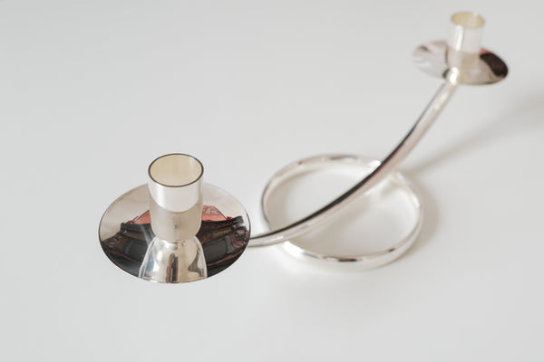 Silver Plated Double Candle holder