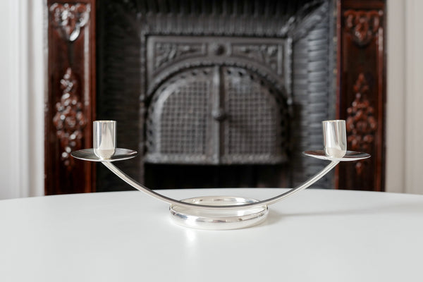 Silver Plated Double Candle holder