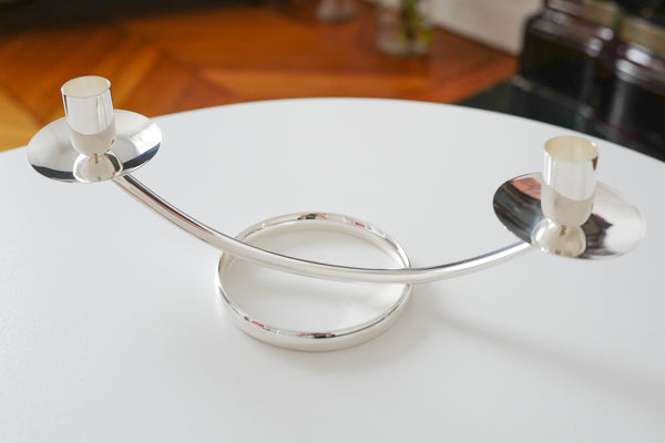 Silver Plated Double Candle holder