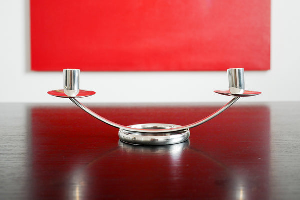 Silver Plated Double Candle holder