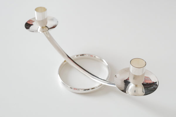 Silver Plated Double Candle holder