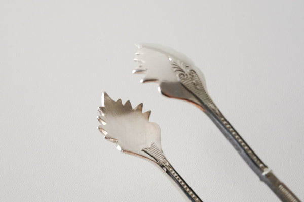 Silver Plated Coffee Spoon & Sugar Tongs Set