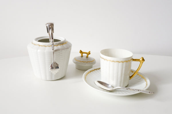 Silver Plated Coffee Spoon & Sugar Tongs Set