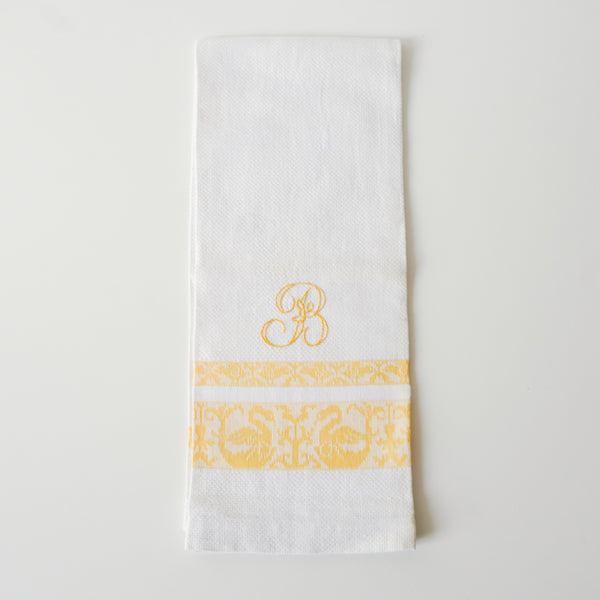 French Cotton Tea Towel with Initial B