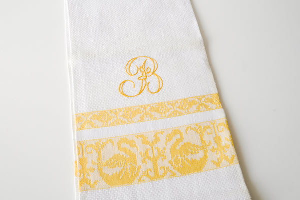 French Cotton Tea Towel with Initial B
