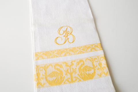French Cotton Tea Towel with Initial B