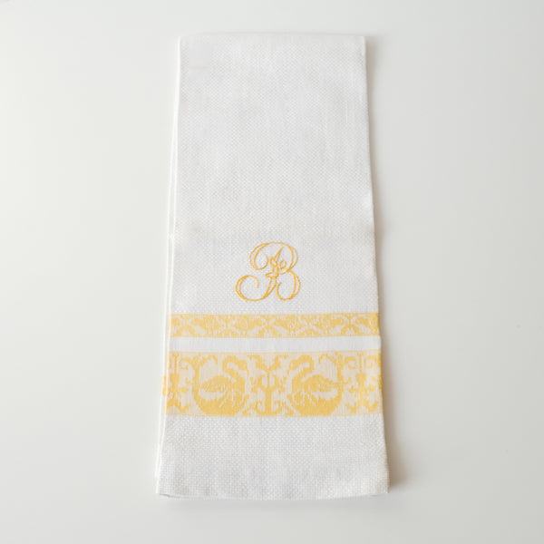French Cotton Tea Towel with Initial B