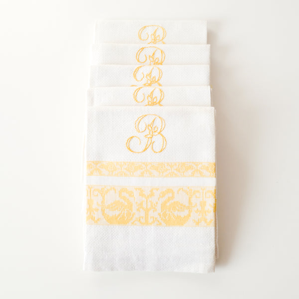 French Cotton Tea Towel with Initial B
