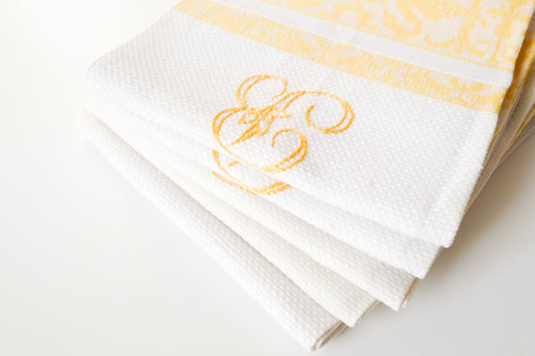 French Cotton Tea Towel with Initial B