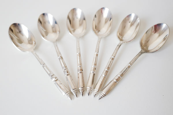 Silver Plated Coffee Spoon & Sugar Tongs Set