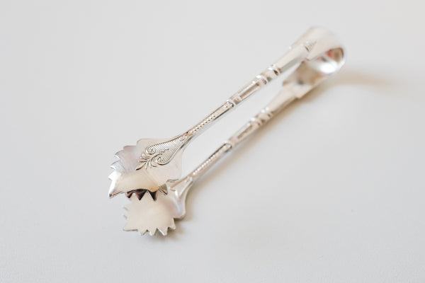 Silver Plated Coffee Spoon & Sugar Tongs Set