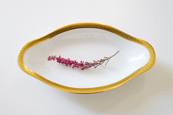 Laurel Double Dorure Oval Plate