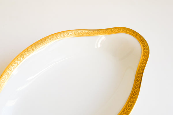 Laurel Double Dorure Oval Plate