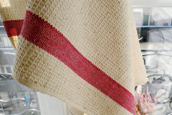 Vintage Waffle Weave Tea Towel