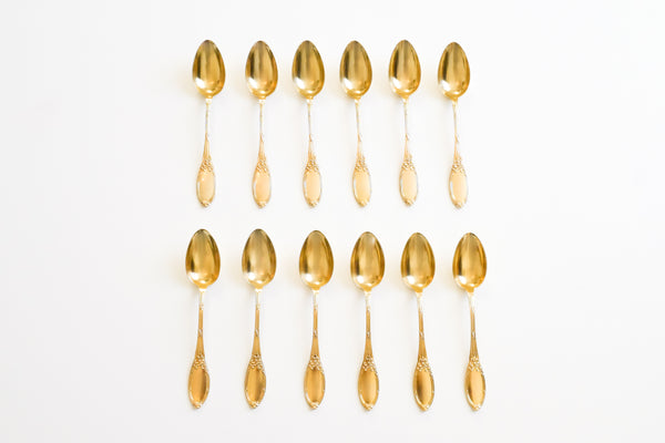 Vermeil Dessert Spoon Set (Set of 12)