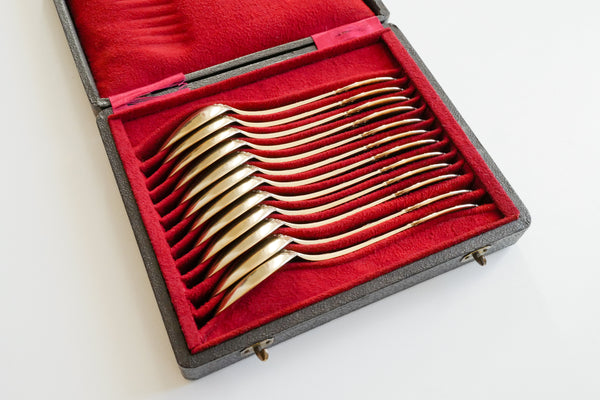 Vermeil Dessert Spoon Set (Set of 12)