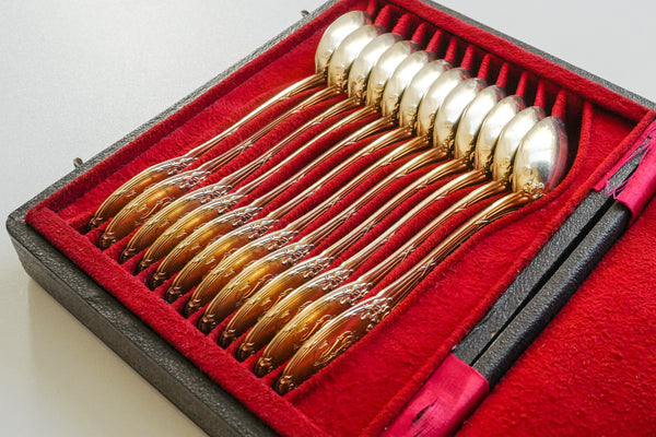 Vermeil Dessert Spoon Set (Set of 12)