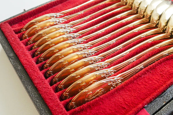 Vermeil Dessert Spoon Set (Set of 12)