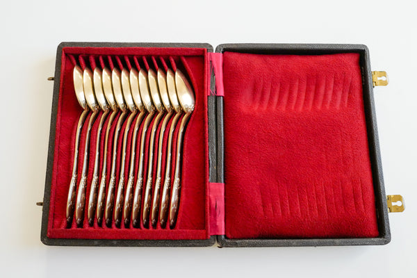 Vermeil Dessert Spoon Set (Set of 12)