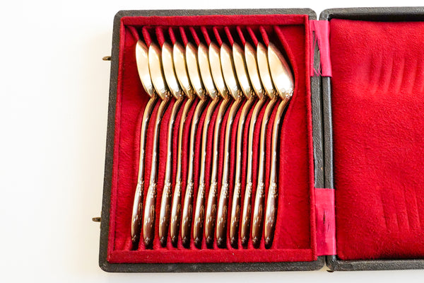 Vermeil Dessert Spoon Set (Set of 12)