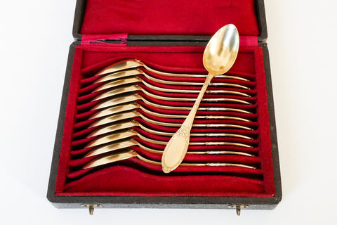 Vermeil Dessert Spoon Set (Set of 12)