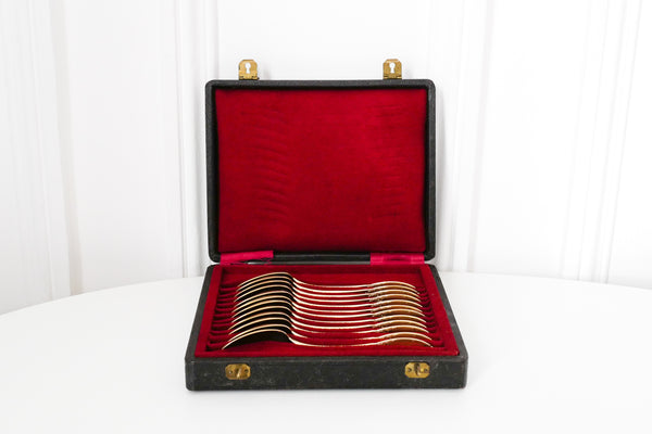 Vermeil Dessert Spoon Set (Set of 12)