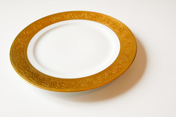 Incrustation Gold Rimmed Salad Plate