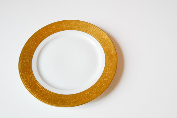 Incrustation Gold Rimmed Salad Plate