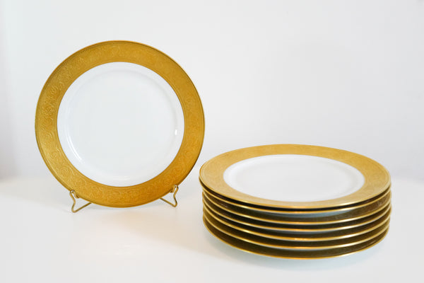 Incrustation Gold Rimmed Salad Plate